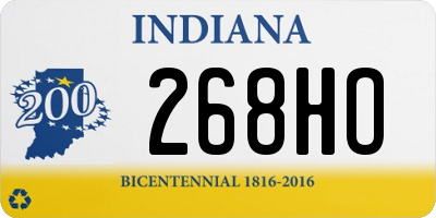 IN license plate 268HO