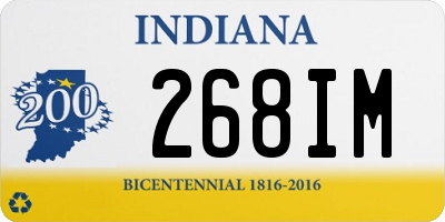 IN license plate 268IM