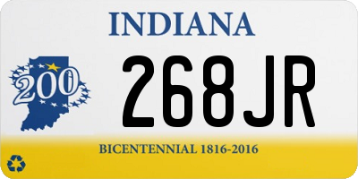 IN license plate 268JR