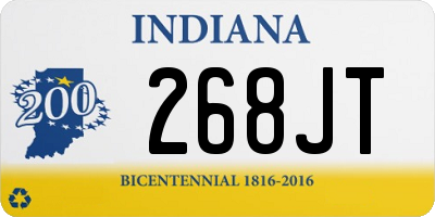 IN license plate 268JT