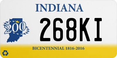 IN license plate 268KI