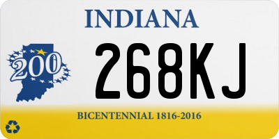 IN license plate 268KJ