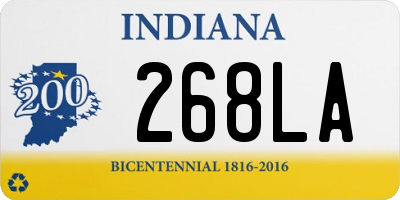 IN license plate 268LA