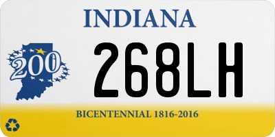 IN license plate 268LH