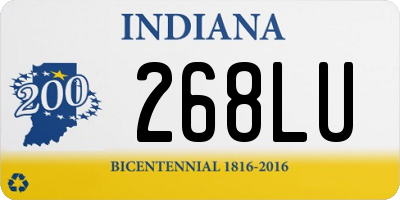 IN license plate 268LU