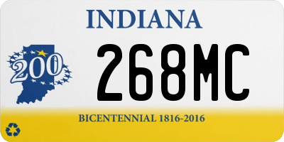 IN license plate 268MC