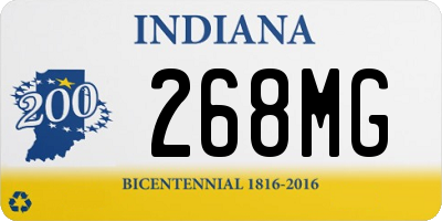 IN license plate 268MG