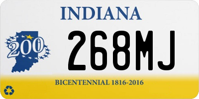 IN license plate 268MJ