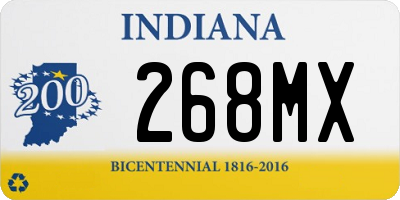 IN license plate 268MX