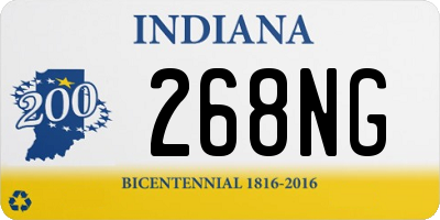 IN license plate 268NG