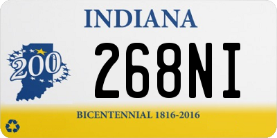 IN license plate 268NI