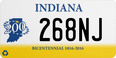 IN license plate 268NJ