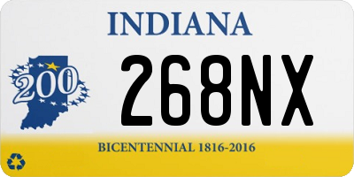 IN license plate 268NX