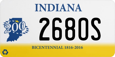 IN license plate 268OS