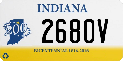 IN license plate 268OV