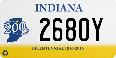 IN license plate 268OY