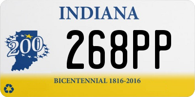 IN license plate 268PP