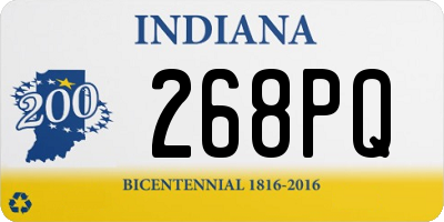 IN license plate 268PQ