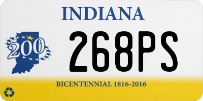 IN license plate 268PS