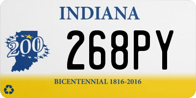 IN license plate 268PY