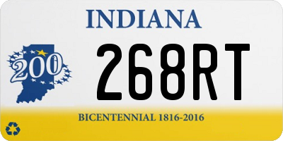 IN license plate 268RT