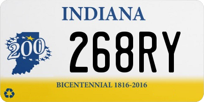 IN license plate 268RY