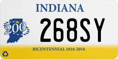 IN license plate 268SY