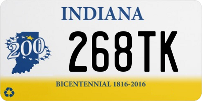 IN license plate 268TK