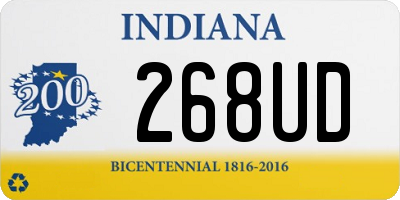 IN license plate 268UD