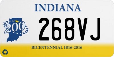 IN license plate 268VJ