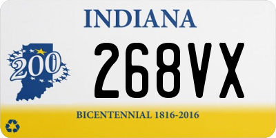 IN license plate 268VX