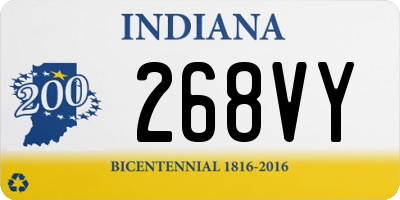 IN license plate 268VY