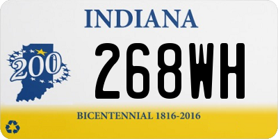 IN license plate 268WH