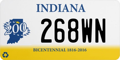 IN license plate 268WN