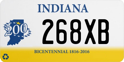 IN license plate 268XB