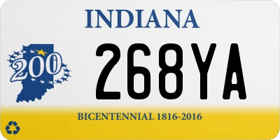 IN license plate 268YA