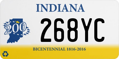 IN license plate 268YC