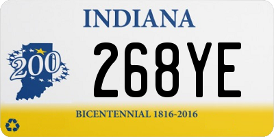 IN license plate 268YE