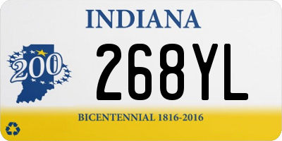 IN license plate 268YL