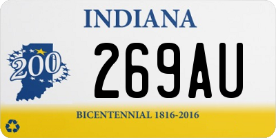 IN license plate 269AU