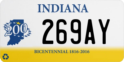 IN license plate 269AY