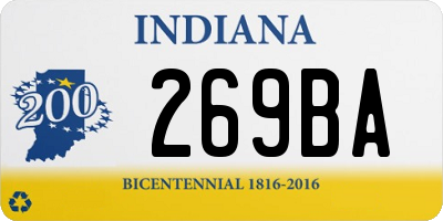 IN license plate 269BA