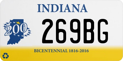 IN license plate 269BG