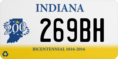 IN license plate 269BH