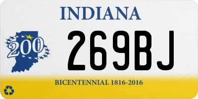 IN license plate 269BJ