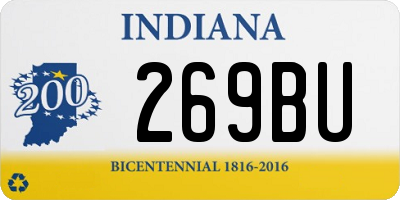 IN license plate 269BU