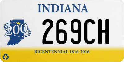 IN license plate 269CH