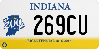 IN license plate 269CU