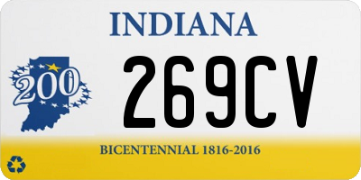 IN license plate 269CV