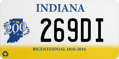 IN license plate 269DI